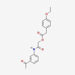 [(3-Acetylphenyl)carbamoyl]methyl 2-(4-ethoxyphenyl)acetate