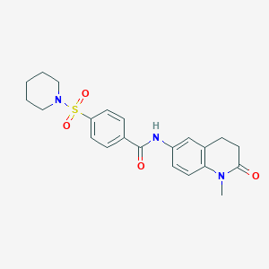 N-(1-methyl-2-oxo-1,2,3,4-tetrahydroquinolin-6-yl)-4-(piperidin-1-ylsulfonyl)benzamide