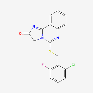 5-[(2-chloro-6-fluorobenzyl)sulfanyl]imidazo[1,2-c]quinazolin-2(3H)-one