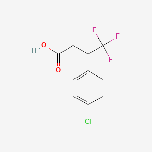 molecular formula C10H8ClF3O2 B2460848 3-(4-Chlorophenyl)-4,4,4-trifluorobutanoic acid CAS No. 1344194-83-7