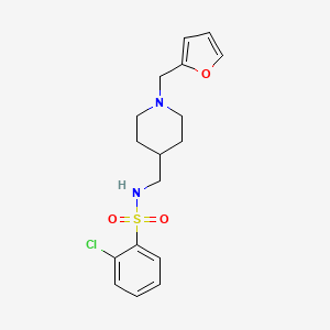 2-chloro-N-((1-(furan-2-ylmethyl)piperidin-4-yl)methyl)benzenesulfonamide