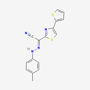 (2E)-N-(4-methylanilino)-4-thiophen-2-yl-1,3-thiazole-2-carboximidoyl cyanide