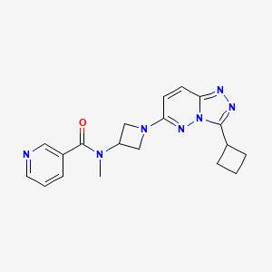 molecular formula C19H21N7O B2460855 N-(1-(3-环丁基-[1,2,4]三唑并[4,3-b]哒嗪-6-基)氮杂环丁烷-3-基)-N-甲基烟酰胺 CAS No. 2320217-05-6
