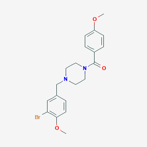 molecular formula C20H23BrN2O3 B246086 1-(3-Bromo-4-methoxybenzyl)-4-(4-methoxybenzoyl)piperazine 