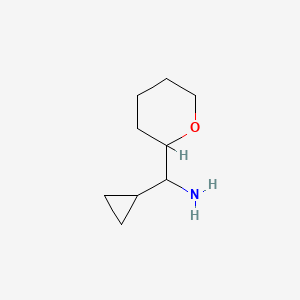 molecular formula C9H17NO B2460863 Cyclopropyl(oxan-2-yl)methanamine CAS No. 1592720-91-6