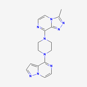 1-{3-Methyl-[1,2,4]triazolo[4,3-a]pyrazin-8-yl}-4-{pyrazolo[1,5-a]pyrazin-4-yl}piperazine