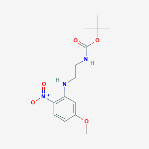 molecular formula C14H21N3O5 B2460877 tert-Butyl (2-((5-methoxy-2-nitrophenyl)amino)ethyl)carbamate CAS No. 947258-08-4