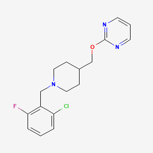 2-[[1-[(2-Chloro-6-fluorophenyl)methyl]piperidin-4-yl]methoxy]pyrimidine
