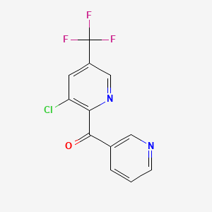molecular formula C12H6ClF3N2O B2460882 [3-Chloro-5-(trifluoromethyl)-2-pyridinyl](3-pyridinyl)methanone CAS No. 338953-55-2