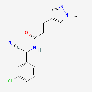 N-[(3-chlorophenyl)(cyano)methyl]-3-(1-methyl-1H-pyrazol-4-yl)propanamide