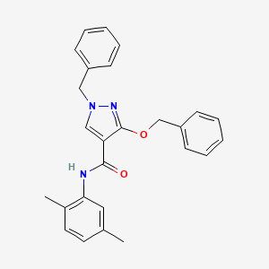 molecular formula C26H25N3O2 B2460885 1-benzyl-3-(benzyloxy)-N-(2,5-dimethylphenyl)-1H-pyrazole-4-carboxamide CAS No. 1013768-88-1
