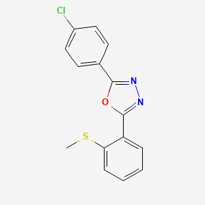 2-(4-Chlorophenyl)-5-[2-(methylsulfanyl)phenyl]-1,3,4-oxadiazole