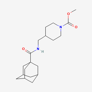 molecular formula C19H30N2O3 B2460887 Methyl 4-(((3r,5r,7r)-adamantane-1-carboxamido)methyl)piperidine-1-carboxylate CAS No. 1235084-65-7