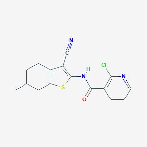 2-chloro-N-(3-cyano-6-methyl-4,5,6,7-tetrahydro-1-benzothiophen-2-yl)pyridine-3-carboxamide