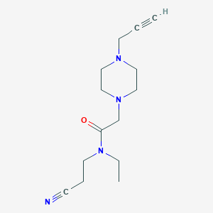 molecular formula C14H22N4O B2460893 N-(2-cyanoethyl)-N-ethyl-2-[4-(prop-2-yn-1-yl)piperazin-1-yl]acetamide CAS No. 1797752-20-5