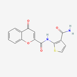 molecular formula C15H10N2O4S B2460894 N-(3-carbamoylthiophen-2-yl)-4-oxo-4H-chromene-2-carboxamide CAS No. 864940-87-4