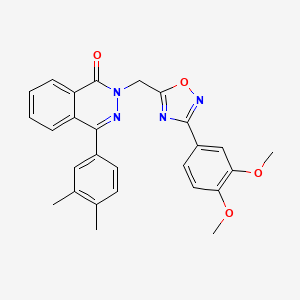 molecular formula C27H24N4O4 B2460895 2-((3-(3,4-dimethoxyphenyl)-1,2,4-oxadiazol-5-yl)methyl)-4-(3,4-dimethylphenyl)phthalazin-1(2H)-one CAS No. 1189884-06-7