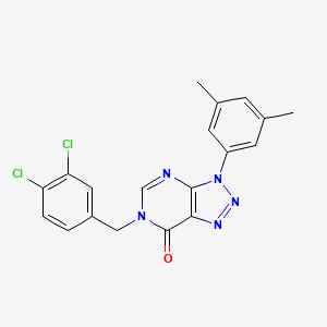 molecular formula C19H15Cl2N5O B2460896 6-[(3,4-Dichlorophenyl)methyl]-3-(3,5-dimethylphenyl)triazolo[4,5-d]pyrimidin-7-one CAS No. 888425-36-3
