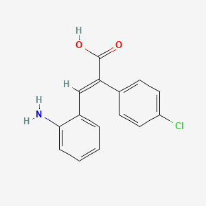 (E)-3-(2-aminophenyl)-2-(4-chlorophenyl)prop-2-enoic acid