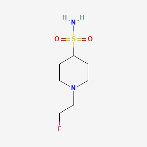 molecular formula C7H15FN2O2S B2460906 1-(2-Fluoroethyl)piperidine-4-sulfonamide CAS No. 1878774-82-3