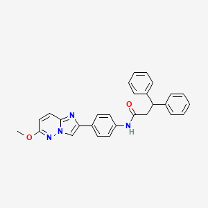 molecular formula C28H24N4O2 B2460912 N-(4-(6-methoxyimidazo[1,2-b]pyridazin-2-yl)phenyl)-3,3-diphenylpropanamide CAS No. 953216-46-1