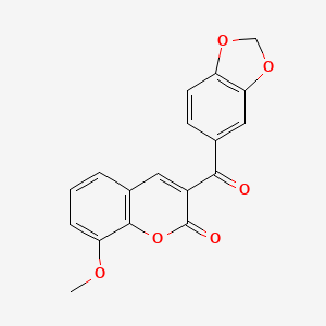 3-(benzo[d][1,3]dioxole-5-carbonyl)-8-methoxy-2H-chromen-2-one