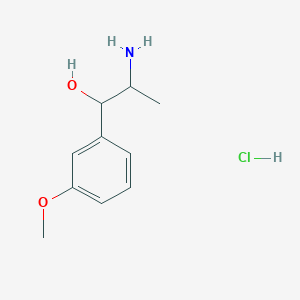 molecular formula C10H16ClNO2 B2460919 2-Amino-1-(3-methoxyphenyl)propan-1-ol hydrochloride CAS No. 1005002-76-5