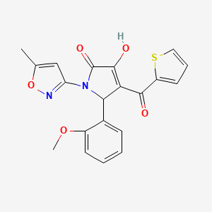 3-hydroxy-5-(2-methoxyphenyl)-1-(5-methylisoxazol-3-yl)-4-(thiophene-2-carbonyl)-1H-pyrrol-2(5H)-one