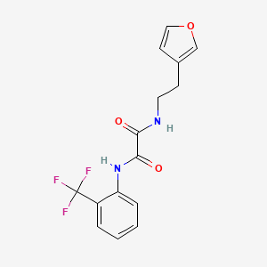 molecular formula C15H13F3N2O3 B2460929 N1-(2-(furan-3-yl)éthyl)-N2-(2-(trifluorométhyl)phényl)oxalamide CAS No. 1448133-01-4