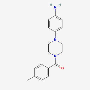 molecular formula C18H21N3O B2460931 {4-[4-(4-Methylbenzoyl)piperazin-1-yl]phenyl}amine CAS No. 262376-01-2