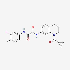 N-[1-(cyclopropanecarbonyl)-3,4-dihydro-2H-quinolin-7-yl]-N'-(3-fluoro-4-methylphenyl)oxamide