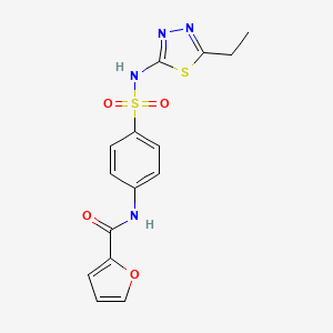 molecular formula C15H14N4O4S2 B2460942 N-[4-[(5-ethyl-1,3,4-thiadiazol-2-yl)sulfamoyl]phenyl]furan-2-carboxamide CAS No. 303024-44-4