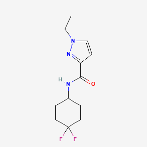 molecular formula C12H17F2N3O B2460943 N-(4,4-ジフルオロシクロヘキシル)-1-エチル-1H-ピラゾール-3-カルボキサミド CAS No. 2034516-17-9