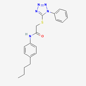 molecular formula C19H21N5OS B2460944 N-(4-butylphenyl)-2-[(1-phenyl-1H-1,2,3,4-tetrazol-5-yl)sulfanyl]acetamide CAS No. 303091-25-0