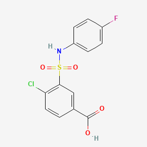 molecular formula C13H9ClFNO4S B2460948 4-Chloro-3-(4-fluoro-phenylsulfamoyl)-benzoic acid CAS No. 721415-29-8