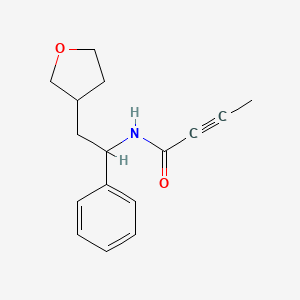 N-[2-(Oxolan-3-yl)-1-phenylethyl]but-2-ynamide