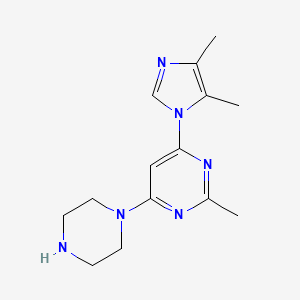 4-(4,5-dimethyl-1H-imidazol-1-yl)-2-methyl-6-(piperazin-1-yl)pyrimidine