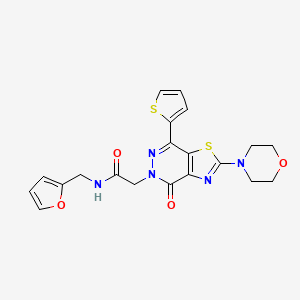 N-(furan-2-ylmethyl)-2-(2-morpholino-4-oxo-7-(thiophen-2-yl)thiazolo[4,5-d]pyridazin-5(4H)-yl)acetamide