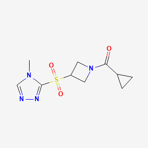 cyclopropyl(3-((4-methyl-4H-1,2,4-triazol-3-yl)sulfonyl)azetidin-1-yl)methanone