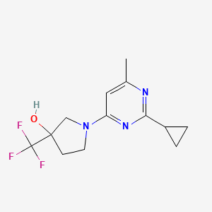 1-(2-Cyclopropyl-6-methylpyrimidin-4-yl)-3-(trifluoromethyl)pyrrolidin-3-ol