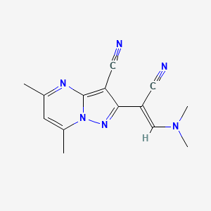 2-[(1Z)-1-cyano-2-(dimethylamino)eth-1-en-1-yl]-5,7-dimethylpyrazolo[1,5-a]pyrimidine-3-carbonitrile
