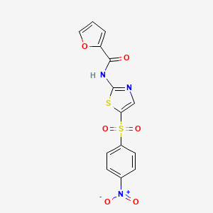 N-[5-(4-nitrobenzenesulfonyl)-1,3-thiazol-2-yl]furan-2-carboxamide