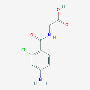 molecular formula C9H9ClN2O3 B2460983 2-(4-Amino-2-chlorobenzamido)acetic acid CAS No. 124894-97-9