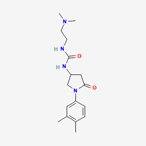 1-(2-(Dimethylamino)ethyl)-3-(1-(3,4-dimethylphenyl)-5-oxopyrrolidin-3-yl)urea