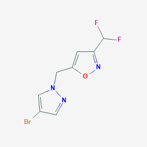 5-[(4-Bromopyrazol-1-yl)methyl]-3-(difluoromethyl)-1,2-oxazole