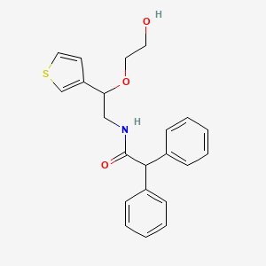 molecular formula C22H23NO3S B2460999 2,2-二苯基乙酰胺-N-(2-(2-羟乙氧基)-2-(噻吩-3-基)乙基) CAS No. 2034315-18-7