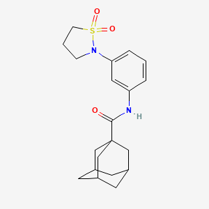 N-[3-(1,1-dioxidoisothiazolidin-2-yl)phenyl]adamantane-1-carboxamide