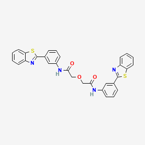 2-[2-[3-(1,3-benzothiazol-2-yl)anilino]-2-oxoethoxy]-N-[3-(1,3-benzothiazol-2-yl)phenyl]acetamide
