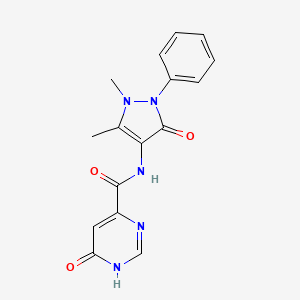 molecular formula C16H15N5O3 B2461005 N-(1,5-dimethyl-3-oxo-2-phenyl-2,3-dihydro-1H-pyrazol-4-yl)-6-hydroxypyrimidine-4-carboxamide CAS No. 2034578-07-7