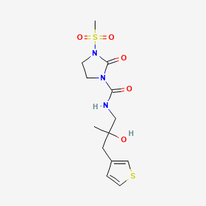 molecular formula C13H19N3O5S2 B2461009 N-[2-hydroxy-2-methyl-3-(thiophen-3-yl)propyl]-3-methanesulfonyl-2-oxoimidazolidine-1-carboxamide CAS No. 2097863-17-5